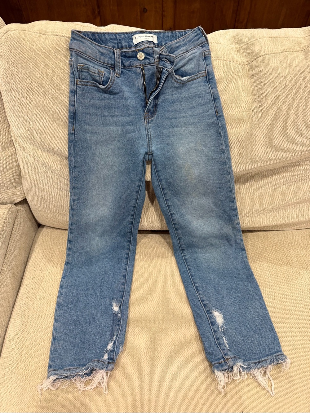 Flying Monkey Light Blue Distressed Kids Jeans